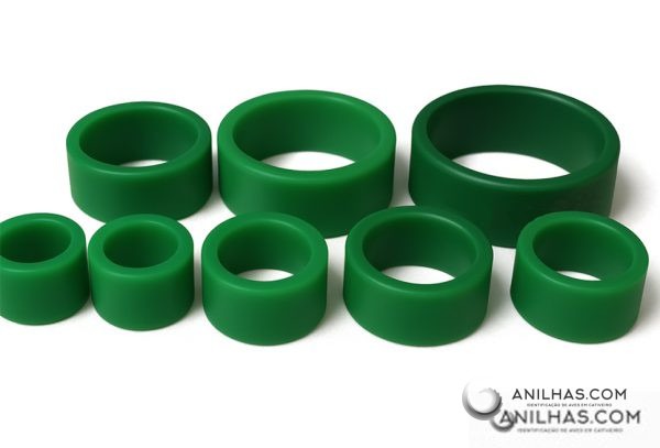 Anellini Chiuso Personalizzato in Policarbonato Verde